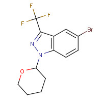 1428558-22-8 5-bromo-1-(oxan-2-yl)-3-(trifluoromethyl)indazole chemical structure