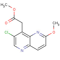 943025-80-7 methyl 2-(3-chloro-6-methoxy-1,5-naphthyridin-4-yl)acetate chemical structure