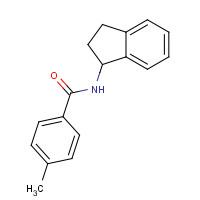 168902-60-1 N-(2,3-dihydro-1H-inden-1-yl)-4-methylbenzamide chemical structure