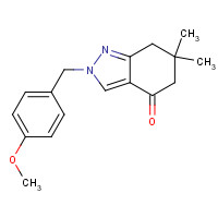 1355248-92-8 2-[(4-methoxyphenyl)methyl]-6,6-dimethyl-5,7-dihydroindazol-4-one chemical structure