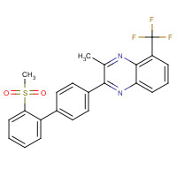 1221265-39-9 3-methyl-2-[4-(2-methylsulfonylphenyl)phenyl]-5-(trifluoromethyl)quinoxaline chemical structure