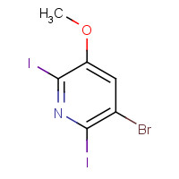 1040682-61-8 3-bromo-2,6-diiodo-5-methoxypyridine chemical structure