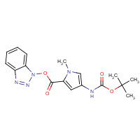 77716-16-6 benzotriazol-1-yl 1-methyl-4-[(2-methylpropan-2-yl)oxycarbonylamino]pyrrole-2-carboxylate chemical structure