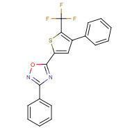 256414-81-0 3-phenyl-5-[4-phenyl-5-(trifluoromethyl)thiophen-2-yl]-1,2,4-oxadiazole chemical structure