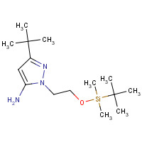 908267-35-6 5-tert-butyl-2-[2-[tert-butyl(dimethyl)silyl]oxyethyl]pyrazol-3-amine chemical structure
