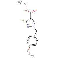 1235314-00-7 ethyl 3-fluoro-1-[(4-methoxyphenyl)methyl]pyrazole-4-carboxylate chemical structure
