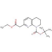 243641-38-5 tert-butyl 7-(2-ethoxy-2-oxoethyl)-3,4-dihydro-2H-1,8-naphthyridine-1-carboxylate chemical structure