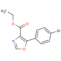 127919-32-8 ethyl 5-(4-bromophenyl)-1,3-oxazole-4-carboxylate chemical structure