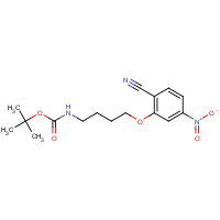 1356009-44-3 tert-butyl N-[4-(2-cyano-5-nitrophenoxy)butyl]carbamate chemical structure
