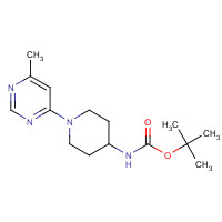 1329672-52-7 tert-butyl N-[1-(6-methylpyrimidin-4-yl)piperidin-4-yl]carbamate chemical structure
