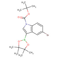 1024677-85-7 tert-butyl 5-bromo-3-(4,4,5,5-tetramethyl-1,3,2-dioxaborolan-2-yl)indole-1-carboxylate chemical structure