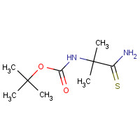 133117-98-3 tert-butyl N-(1-amino-2-methyl-1-sulfanylidenepropan-2-yl)carbamate chemical structure