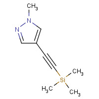 1201657-09-1 trimethyl-[2-(1-methylpyrazol-4-yl)ethynyl]silane chemical structure