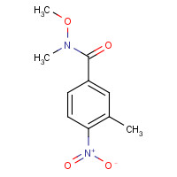 1221342-55-7 N-methoxy-N,3-dimethyl-4-nitrobenzamide chemical structure