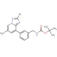 1329672-86-7 tert-butyl N-[[3-(2-bromo-6-methyl-[1,2,4]triazolo[1,5-a]pyridin-8-yl)phenyl]methyl]carbamate chemical structure