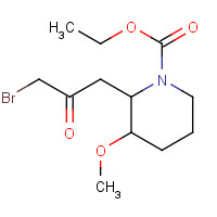 100524-99-0 ethyl 2-(3-bromo-2-oxopropyl)-3-methoxypiperidine-1-carboxylate chemical structure
