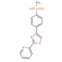 1207747-17-8 4-(4-methylsulfonylphenyl)-2-pyridin-2-yl-1,3-oxazole chemical structure