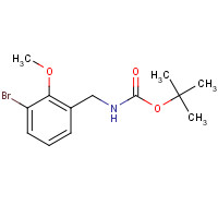 1177558-69-8 tert-butyl N-[(3-bromo-2-methoxyphenyl)methyl]carbamate chemical structure