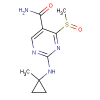 1403865-44-0 2-[(1-methylcyclopropyl)amino]-4-methylsulfinylpyrimidine-5-carboxamide chemical structure