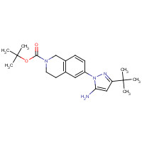 897374-40-2 tert-butyl 6-(5-amino-3-tert-butylpyrazol-1-yl)-3,4-dihydro-1H-isoquinoline-2-carboxylate chemical structure