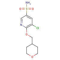 1228874-50-7 5-chloro-6-(oxan-4-ylmethoxy)pyridine-3-sulfonamide chemical structure