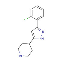 103660-50-0 4-[3-(2-chlorophenyl)-1H-pyrazol-5-yl]piperidine chemical structure