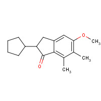 41715-83-7 2-cyclopentyl-5-methoxy-6,7-dimethyl-2,3-dihydroinden-1-one chemical structure