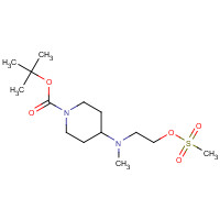1447123-00-3 tert-butyl 4-[methyl(2-methylsulfonyloxyethyl)amino]piperidine-1-carboxylate chemical structure