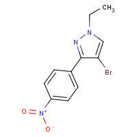 942920-12-9 4-bromo-1-ethyl-3-(4-nitrophenyl)pyrazole chemical structure