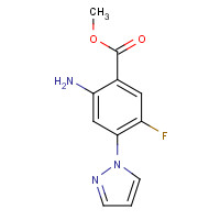 1186663-61-5 methyl 2-amino-5-fluoro-4-pyrazol-1-ylbenzoate chemical structure