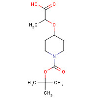 952486-65-6 2-[1-[(2-methylpropan-2-yl)oxycarbonyl]piperidin-4-yl]oxypropanoic acid chemical structure