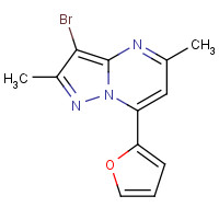 1263285-84-2 3-bromo-7-(furan-2-yl)-2,5-dimethylpyrazolo[1,5-a]pyrimidine chemical structure