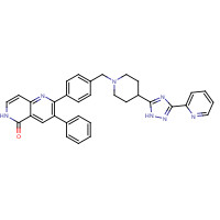 893422-47-4 3-phenyl-2-[4-[[4-(3-pyridin-2-yl-1H-1,2,4-triazol-5-yl)piperidin-1-yl]methyl]phenyl]-6H-1,6-naphthyridin-5-one chemical structure