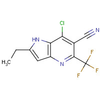1260897-26-4 7-chloro-2-ethyl-5-(trifluoromethyl)-1H-pyrrolo[3,2-b]pyridine-6-carbonitrile chemical structure