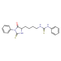 5657-26-1 1-[4-(5-oxo-1-phenyl-2-sulfanylideneimidazolidin-4-yl)butyl]-3-phenylthiourea chemical structure