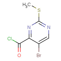 79686-05-8 5-bromo-2-methylsulfanylpyrimidine-4-carbonyl chloride chemical structure