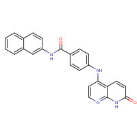 1203509-79-8 N-naphthalen-2-yl-4-[(7-oxo-8H-1,8-naphthyridin-4-yl)amino]benzamide chemical structure