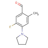 712317-60-7 5-fluoro-2-methyl-4-pyrrolidin-1-ylbenzaldehyde chemical structure
