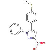 1017781-22-4 5-(4-methylsulfanylphenyl)-1-phenylpyrazole-3-carboxylic acid chemical structure