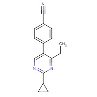 918422-30-7 4-(2-cyclopropyl-4-ethylpyrimidin-5-yl)benzonitrile chemical structure