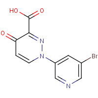 1314396-74-1 1-(5-bromopyridin-3-yl)-4-oxopyridazine-3-carboxylic acid chemical structure