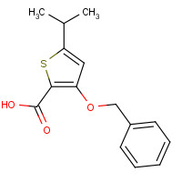 647833-89-4 3-phenylmethoxy-5-propan-2-ylthiophene-2-carboxylic acid chemical structure