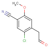 1374357-80-8 5-chloro-2-methoxy-4-(2-oxoethyl)benzonitrile chemical structure