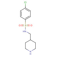 1281760-93-7 4-chloro-N-(piperidin-4-ylmethyl)benzenesulfonamide chemical structure