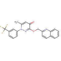 146824-84-2 6-methyl-3-(quinolin-2-ylmethoxy)-1-[3-(trifluoromethyl)phenyl]pyridazin-4-one chemical structure