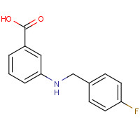 718602-89-2 3-[(4-fluorophenyl)methylamino]benzoic acid chemical structure