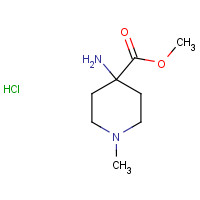 161909-44-0 methyl 4-amino-1-methylpiperidine-4-carboxylate;hydrochloride chemical structure