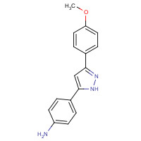1196986-44-3 4-[3-(4-methoxyphenyl)-1H-pyrazol-5-yl]aniline chemical structure