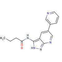 405221-09-2 N-(5-pyridin-3-yl-2H-pyrazolo[3,4-b]pyridin-3-yl)butanamide chemical structure
