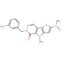 1221186-53-3 6-[(3-aminophenyl)methyl]-4-methyl-2-methylsulfinylthieno[3,4]pyrrolo[1,3-d]pyridazin-5-one chemical structure